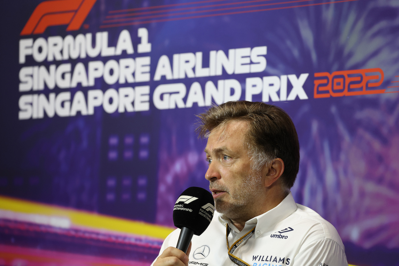 GP SINGAPORE, Jost Capito (GER) Williams Racing Chief Executive Officer in the FIA Press Conference.
01.10.2022. Formula 1 World Championship, Rd 17, Singapore Grand Prix, Marina Bay Street Circuit, Singapore, Qualifiche Day.
- www.xpbimages.com, EMail: requests@xpbimages.com © Copyright: XPB Images