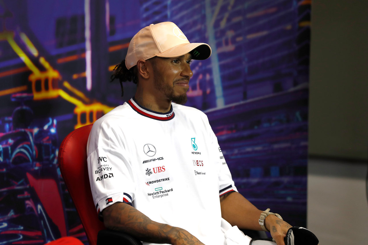 GP SINGAPORE, Lewis Hamilton (GBR) Mercedes AMG F1 in the post qualifying FIA Press Conference.
01.10.2022. Formula 1 World Championship, Rd 17, Singapore Grand Prix, Marina Bay Street Circuit, Singapore, Qualifiche Day.
- www.xpbimages.com, EMail: requests@xpbimages.com © Copyright: XPB Images