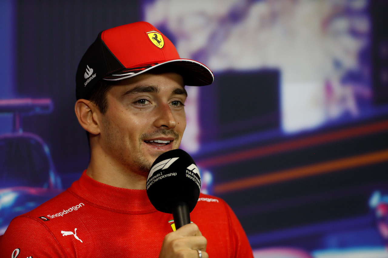 GP SINGAPORE, Charles Leclerc (MON) Ferrari in the post qualifying FIA Press Conference.
01.10.2022. Formula 1 World Championship, Rd 17, Singapore Grand Prix, Marina Bay Street Circuit, Singapore, Qualifiche Day.
- www.xpbimages.com, EMail: requests@xpbimages.com © Copyright: XPB Images