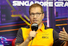 GP SINGAPORE, Andreas Seidl, McLaren Managing Director in the FIA Press Conference.
01.10.2022. Formula 1 World Championship, Rd 17, Singapore Grand Prix, Marina Bay Street Circuit, Singapore, Qualifiche Day.
- www.xpbimages.com, EMail: requests@xpbimages.com © Copyright: XPB Images
