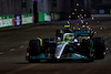GP SINGAPORE, Lewis Hamilton (GBR) Mercedes AMG F1 W13 sends sparks flying.
01.10.2022. Formula 1 World Championship, Rd 17, Singapore Grand Prix, Marina Bay Street Circuit, Singapore, Qualifiche Day.
 - www.xpbimages.com, EMail: requests@xpbimages.com © Copyright: Coates / XPB Images