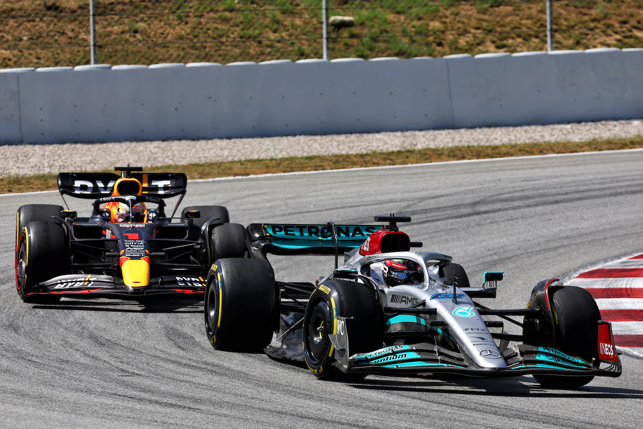 GP SPAGNA, George Russell (GBR) Mercedes AMG F1 W13.
22.05.2022. Formula 1 World Championship, Rd 6, Spanish Grand Prix, Barcelona, Spain, Gara Day.
- www.xpbimages.com, EMail: requests@xpbimages.com © Copyright: Batchelor / XPB Images