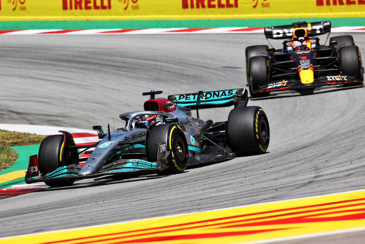 GP SPAGNA, George Russell (GBR) Mercedes AMG F1 W13.
22.05.2022. Formula 1 World Championship, Rd 6, Spanish Grand Prix, Barcelona, Spain, Gara Day.
- www.xpbimages.com, EMail: requests@xpbimages.com © Copyright: Charniaux / XPB Images