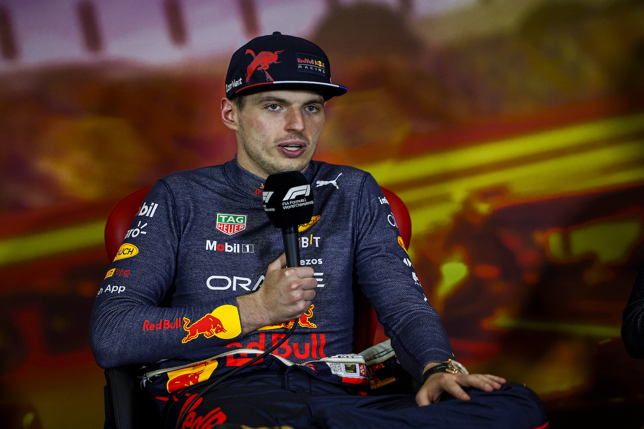 GP SPAGNA, Max Verstappen (NLD) Red Bull Racing in the post race FIA Press Conference.
22.05.2022. Formula 1 World Championship, Rd 6, Spanish Grand Prix, Barcelona, Spain, Gara Day.
- www.xpbimages.com, EMail: requests@xpbimages.com © Copyright: XPB Images