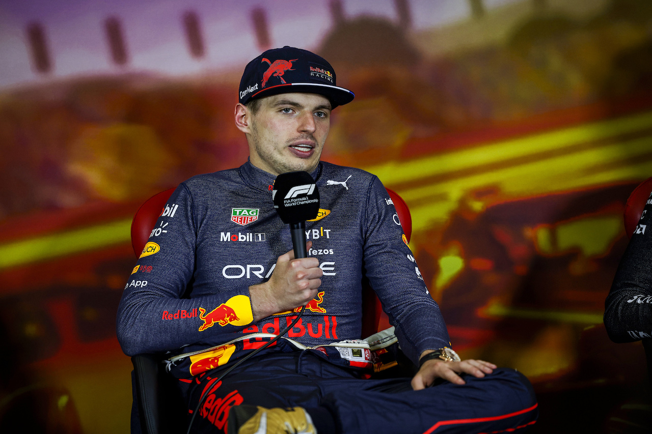 GP SPAGNA, Max Verstappen (NLD) Red Bull Racing in the post race FIA Press Conference.
22.05.2022. Formula 1 World Championship, Rd 6, Spanish Grand Prix, Barcelona, Spain, Gara Day.
- www.xpbimages.com, EMail: requests@xpbimages.com © Copyright: XPB Images