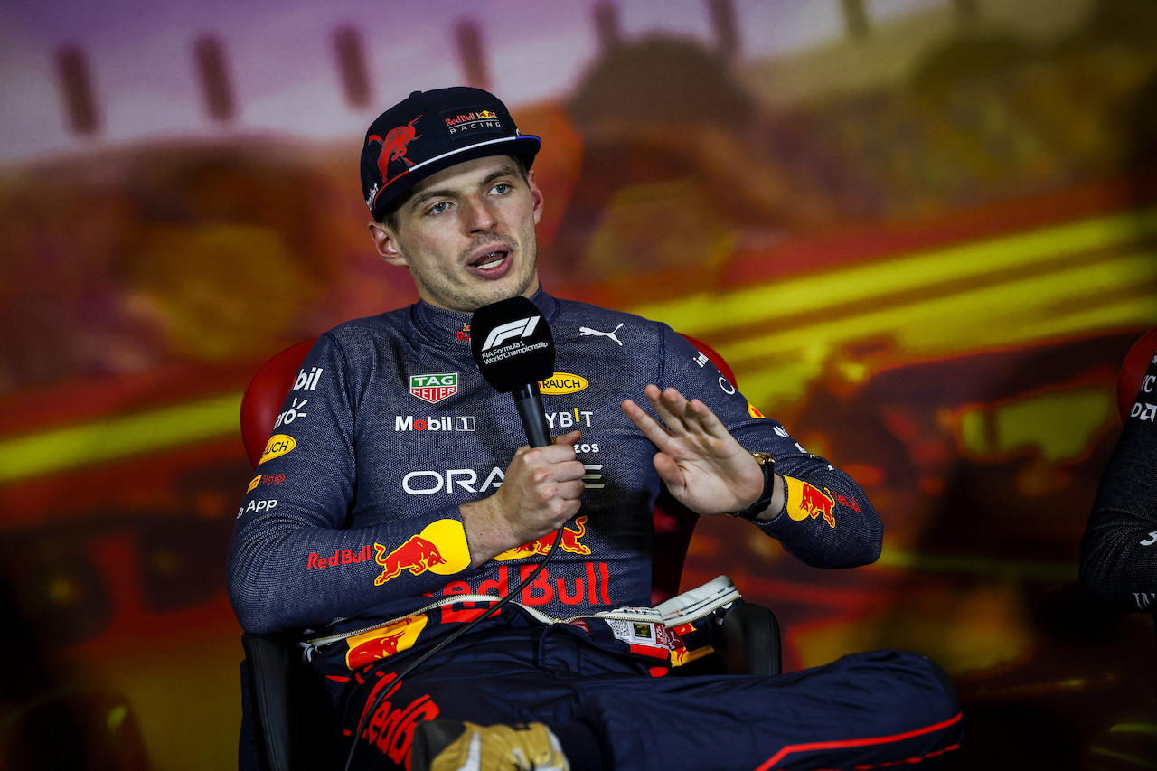 GP SPAGNA, Max Verstappen (NLD) Red Bull Racing in the post race FIA Press Conference.
22.05.2022. Formula 1 World Championship, Rd 6, Spanish Grand Prix, Barcelona, Spain, Gara Day.
- www.xpbimages.com, EMail: requests@xpbimages.com © Copyright: XPB Images