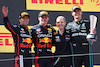 GP SPAGNA, 1st place Max Verstappen (NLD) Red Bull Racing RB18, 2nd place Sergio Perez (MEX) Red Bull Racing RB18 e 3rd place George Russell (GBR) Mercedes AMG F1 W13 with Joanna Fleet (GBR) Red Bull Racing Head Of Human Resources.
22.05.2022. Formula 1 World Championship, Rd 6, Spanish Grand Prix, Barcelona, Spain, Gara Day.
- www.xpbimages.com, EMail: requests@xpbimages.com ¬© Copyright: Batchelor / XPB Images