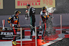 GP SPAGNA, The podium (L to R): Sergio Perez (MEX) Red Bull Racing, second; Max Verstappen (NLD) Red Bull Racing, vincitore; George Russell (GBR) Mercedes AMG F1, third.
22.05.2022. Formula 1 World Championship, Rd 6, Spanish Grand Prix, Barcelona, Spain, Gara Day.
 - www.xpbimages.com, EMail: requests@xpbimages.com © Copyright: Coates / XPB Images