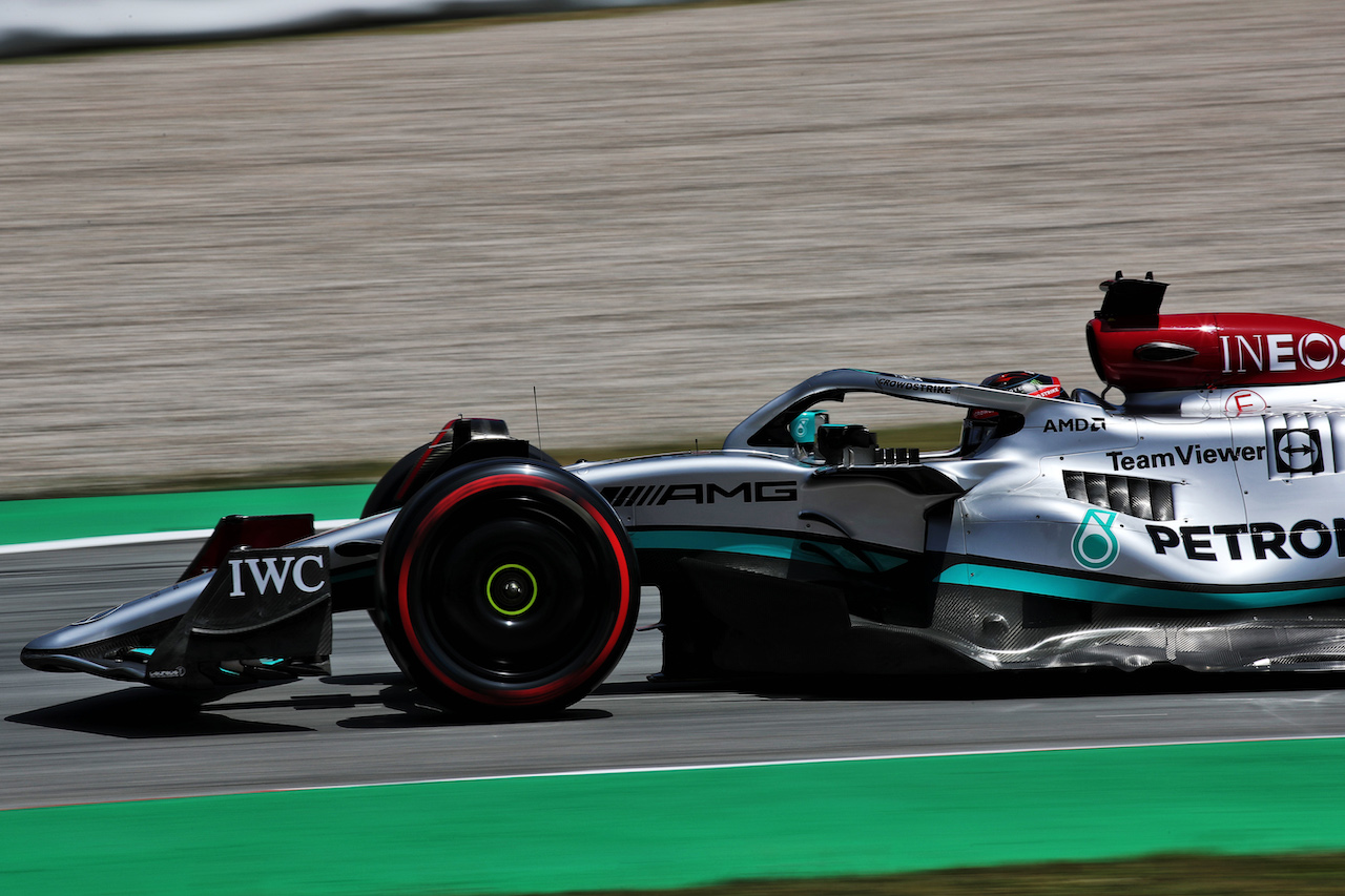 GP SPAGNA, George Russell (GBR) Mercedes AMG F1 W13.
21.05.2022. Formula 1 World Championship, Rd 6, Spanish Grand Prix, Barcelona, Spain, Qualifiche Day.
 - www.xpbimages.com, EMail: requests@xpbimages.com © Copyright: Coates / XPB Images