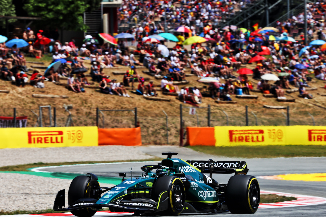 GP SPAGNA, Lance Stroll (CDN) Aston Martin F1 Team AMR22.
21.05.2022. Formula 1 World Championship, Rd 6, Spanish Grand Prix, Barcelona, Spain, Qualifiche Day.
- www.xpbimages.com, EMail: requests@xpbimages.com © Copyright: Batchelor / XPB Images