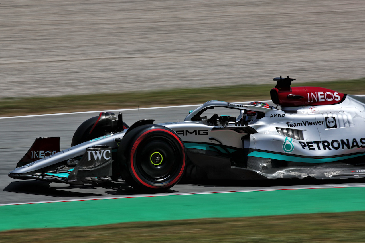 GP SPAGNA, George Russell (GBR) Mercedes AMG F1 W13.
21.05.2022. Formula 1 World Championship, Rd 6, Spanish Grand Prix, Barcelona, Spain, Qualifiche Day.
 - www.xpbimages.com, EMail: requests@xpbimages.com © Copyright: Coates / XPB Images
