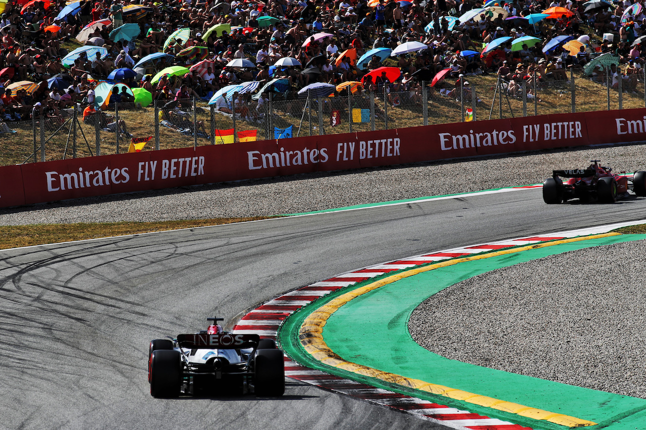 GP SPAGNA, George Russell (GBR) Mercedes AMG F1 W13.
21.05.2022. Formula 1 World Championship, Rd 6, Spanish Grand Prix, Barcelona, Spain, Qualifiche Day.
 - www.xpbimages.com, EMail: requests@xpbimages.com © Copyright: Coates / XPB Images