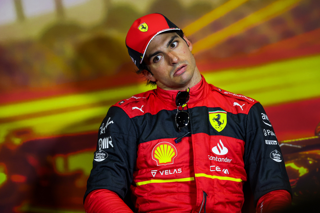 GP SPAGNA, Carlos Sainz Jr (ESP) Ferrari, in the post qualifying FIA Press Conference.
21.05.2022. Formula 1 World Championship, Rd 6, Spanish Grand Prix, Barcelona, Spain, Qualifiche Day.
- www.xpbimages.com, EMail: requests@xpbimages.com © Copyright: XPB Images