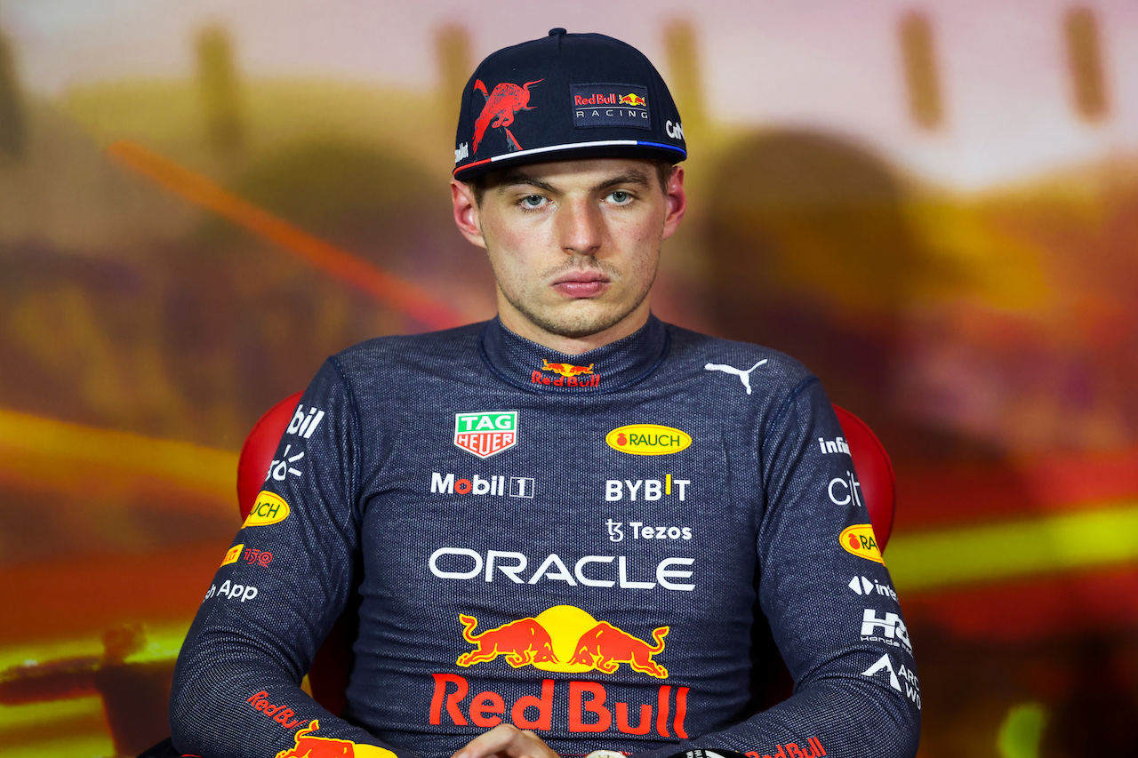 GP SPAGNA, Max Verstappen (NLD) Red Bull Racing, in the post qualifying FIA Press Conference.
21.05.2022. Formula 1 World Championship, Rd 6, Spanish Grand Prix, Barcelona, Spain, Qualifiche Day.
- www.xpbimages.com, EMail: requests@xpbimages.com © Copyright: XPB Images