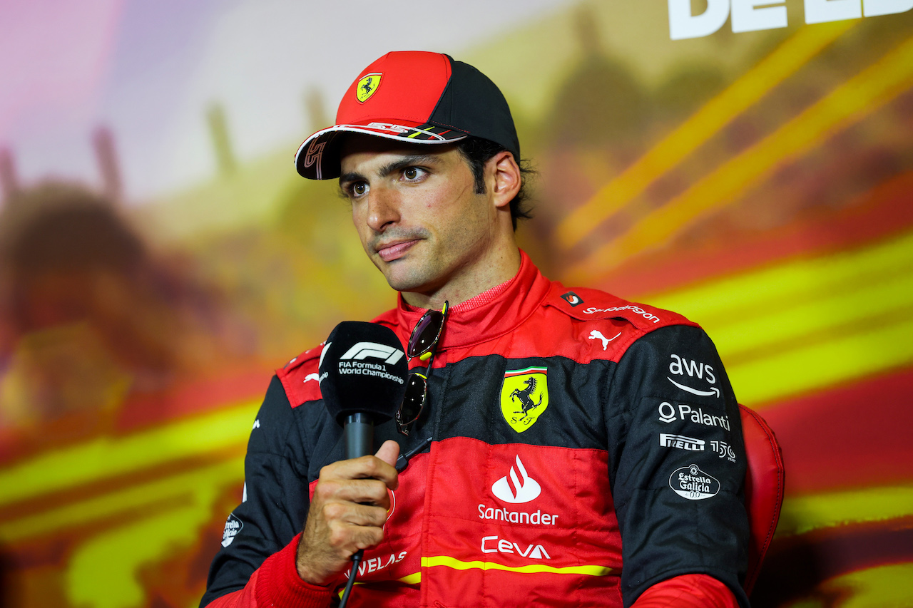 GP SPAGNA, Carlos Sainz Jr (ESP) Ferrari, in the post qualifying FIA Press Conference.
21.05.2022. Formula 1 World Championship, Rd 6, Spanish Grand Prix, Barcelona, Spain, Qualifiche Day.
- www.xpbimages.com, EMail: requests@xpbimages.com © Copyright: XPB Images