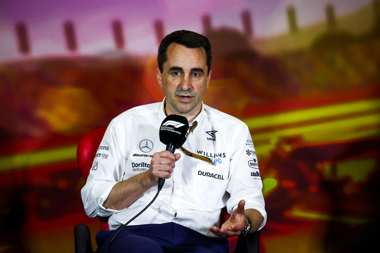 GP SPAGNA, Dave Robson (GBR) Williams Racing Head of Vehicle Performance in the FIA Press Conference.
21.05.2022. Formula 1 World Championship, Rd 6, Spanish Grand Prix, Barcelona, Spain, Qualifiche Day.
- www.xpbimages.com, EMail: requests@xpbimages.com © Copyright: XPB Images