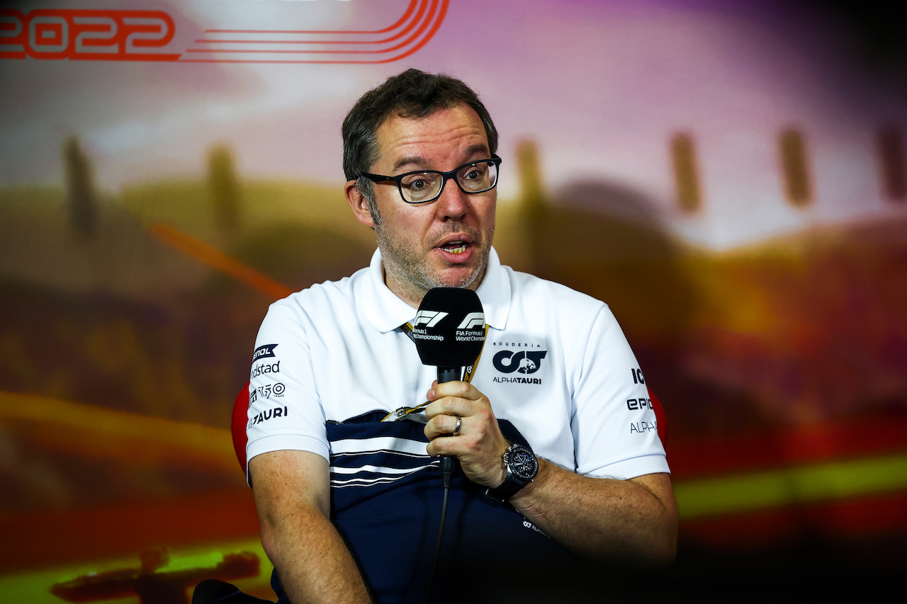 GP SPAGNA, Jody Egginton (GBR) AlphaTauri Technical Director in the FIA Press Conference.
21.05.2022. Formula 1 World Championship, Rd 6, Spanish Grand Prix, Barcelona, Spain, Qualifiche Day.
- www.xpbimages.com, EMail: requests@xpbimages.com © Copyright: XPB Images