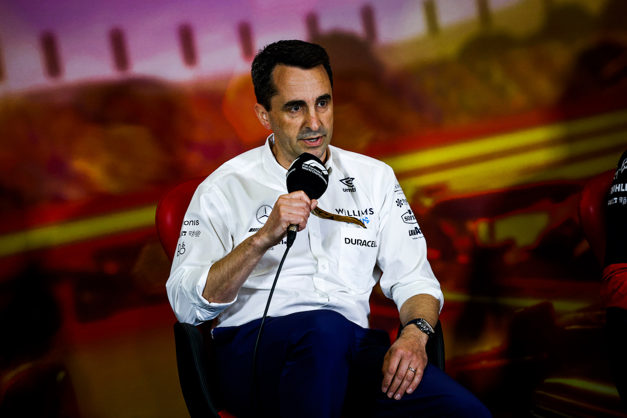 GP SPAGNA, Dave Robson (GBR) Williams Racing Head of Vehicle Performance in the FIA Press Conference.
21.05.2022. Formula 1 World Championship, Rd 6, Spanish Grand Prix, Barcelona, Spain, Qualifiche Day.
- www.xpbimages.com, EMail: requests@xpbimages.com © Copyright: XPB Images