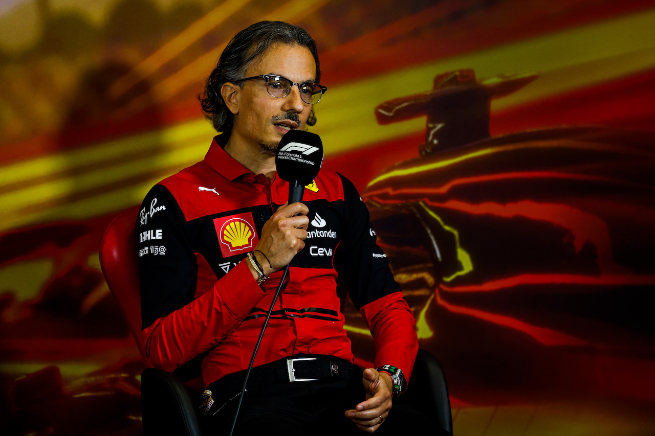 GP SPAGNA, Laurent Mekies (FRA) Ferrari Sporting Director in the FIA Press Conference.
21.05.2022. Formula 1 World Championship, Rd 6, Spanish Grand Prix, Barcelona, Spain, Qualifiche Day.
- www.xpbimages.com, EMail: requests@xpbimages.com © Copyright: XPB Images