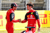 GP SPAGNA, Charles Leclerc (MON) Ferrari (Right) celebrates his pole position in qualifying parc ferme with third placed team mate Carlos Sainz Jr (ESP) Ferrari.
21.05.2022. Formula 1 World Championship, Rd 6, Spanish Grand Prix, Barcelona, Spain, Qualifiche Day.
- www.xpbimages.com, EMail: requests@xpbimages.com © Copyright: Batchelor / XPB Images