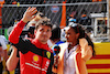 GP SPAGNA, Charles Leclerc (MON) Ferrari celebrates his pole position in qualifying parc ferme.
21.05.2022. Formula 1 World Championship, Rd 6, Spanish Grand Prix, Barcelona, Spain, Qualifiche Day.
 - www.xpbimages.com, EMail: requests@xpbimages.com © Copyright: Coates / XPB Images