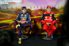 GP SPAGNA, (L to R): Max Verstappen (NLD) Red Bull Racing e Charles Leclerc (MON) Ferrari, in the post qualifying FIA Press Conference.
21.05.2022. Formula 1 World Championship, Rd 6, Spanish Grand Prix, Barcelona, Spain, Qualifiche Day.
- www.xpbimages.com, EMail: requests@xpbimages.com © Copyright: XPB Images