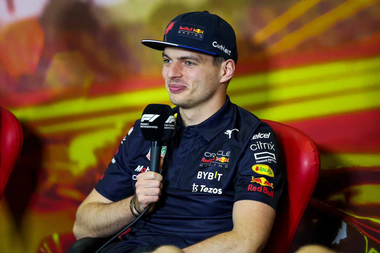 GP SPAGNA, Max Verstappen (NLD) Red Bull Racing in the FIA Press Conference.
20.05.2022 Formula 1 World Championship, Rd 6, Spanish Grand Prix, Barcelona, Spain, Practice Day.
- www.xpbimages.com, EMail: requests@xpbimages.com © Copyright: XPB Images