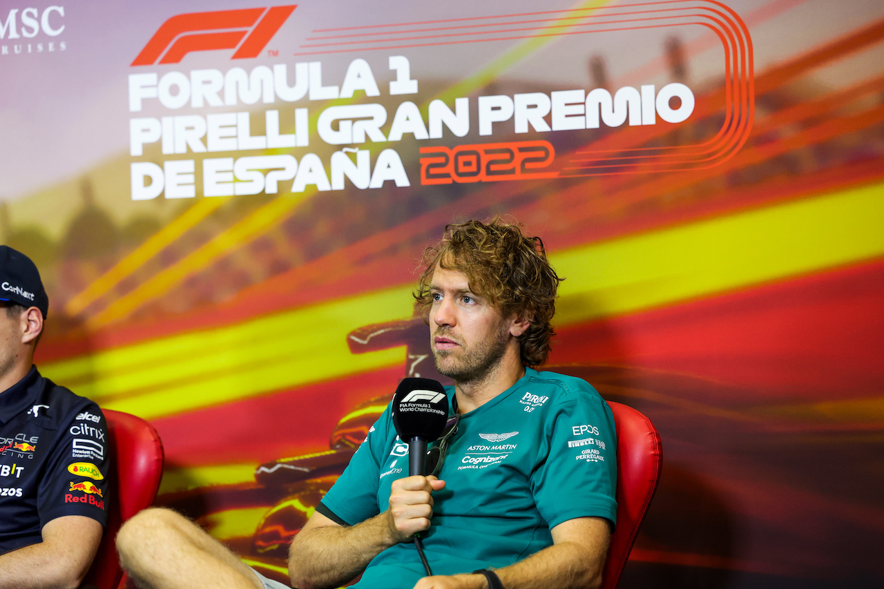 GP SPAGNA, Sebastian Vettel (GER) Aston Martin F1 Team in the FIA Press Conference.
20.05.2022 Formula 1 World Championship, Rd 6, Spanish Grand Prix, Barcelona, Spain, Practice Day.
- www.xpbimages.com, EMail: requests@xpbimages.com © Copyright: XPB Images