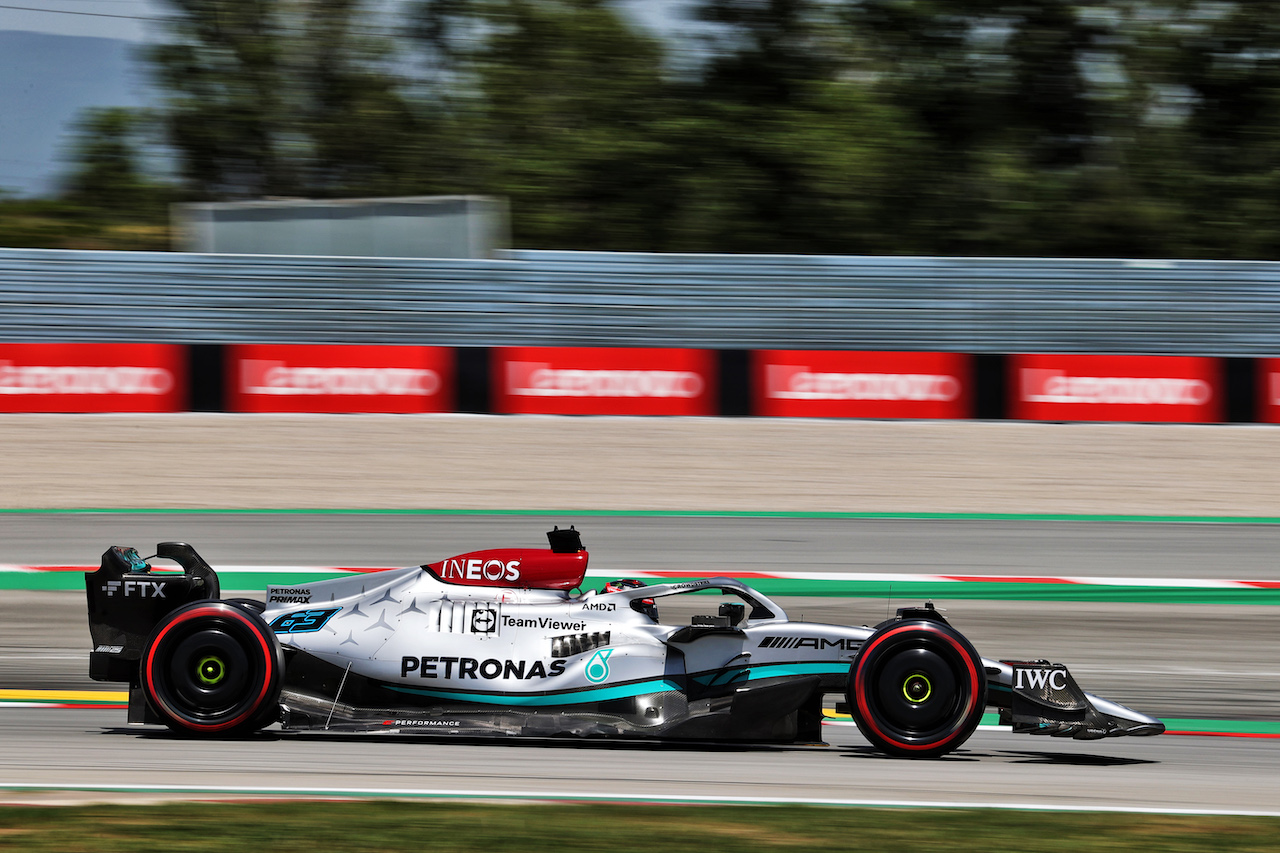 GP SPAGNA, George Russell (GBR) Mercedes AMG F1 W13.
20.05.2022 Formula 1 World Championship, Rd 6, Spanish Grand Prix, Barcelona, Spain, Practice Day.
- www.xpbimages.com, EMail: requests@xpbimages.com © Copyright: Charniaux / XPB Images