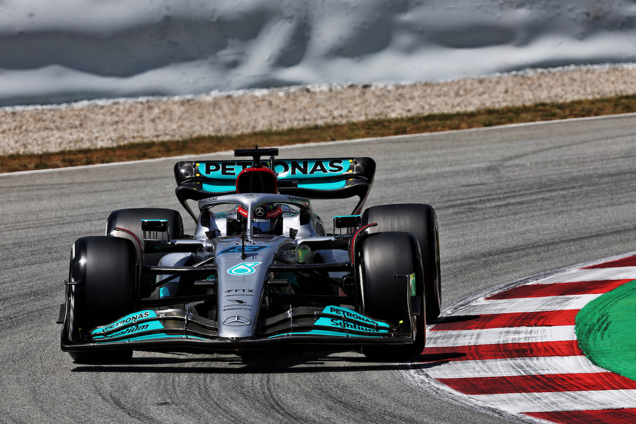 GP SPAGNA, George Russell (GBR) Mercedes AMG F1 W13.
20.05.2022 Formula 1 World Championship, Rd 6, Spanish Grand Prix, Barcelona, Spain, Practice Day.
- www.xpbimages.com, EMail: requests@xpbimages.com © Copyright: Bearne / XPB Images