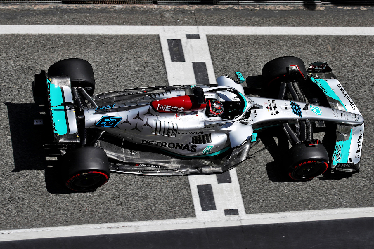 GP SPAGNA, George Russell (GBR) Mercedes AMG F1 W13.
20.05.2022 Formula 1 World Championship, Rd 6, Spanish Grand Prix, Barcelona, Spain, Practice Day.
 - www.xpbimages.com, EMail: requests@xpbimages.com © Copyright: Coates / XPB Images