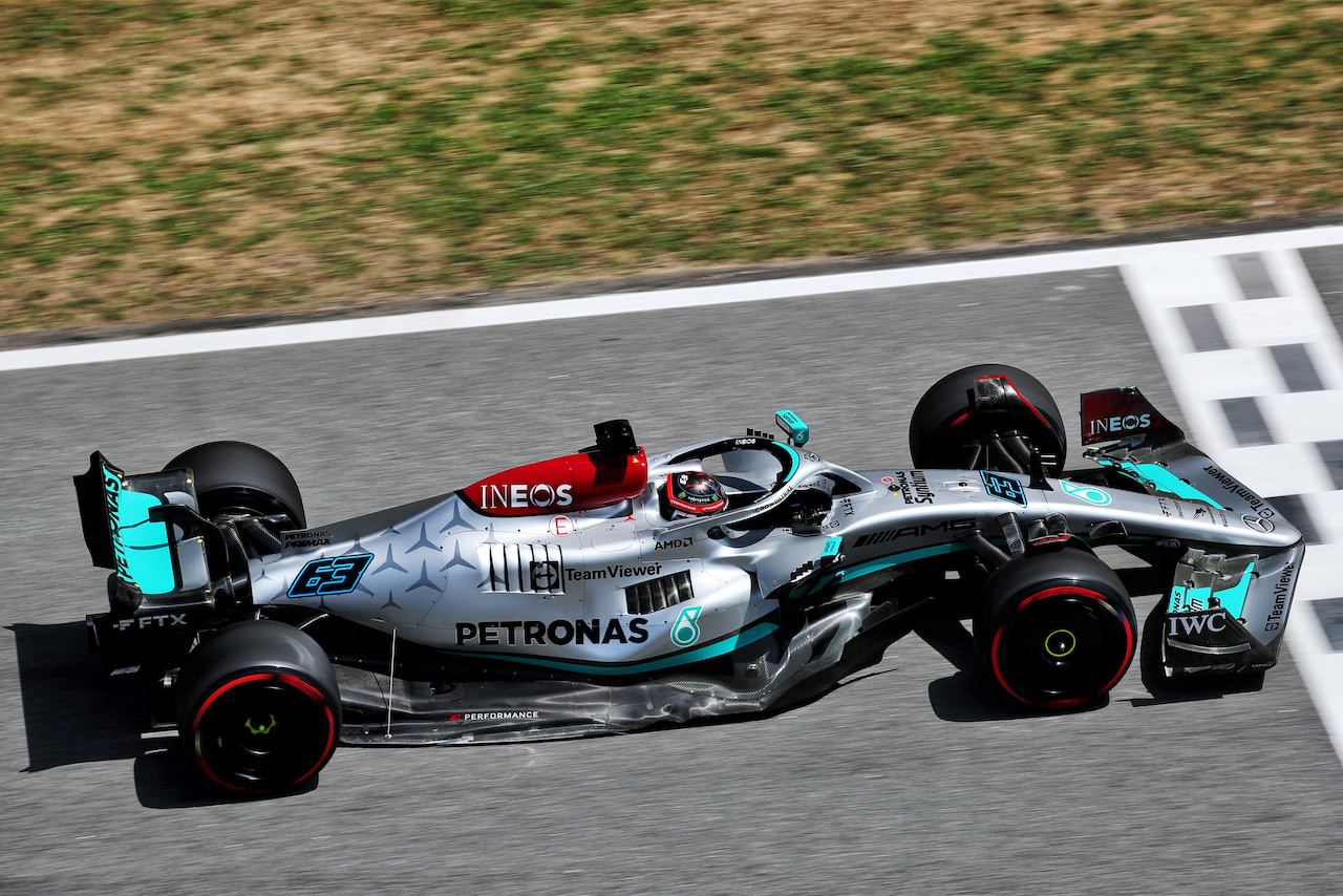 GP SPAGNA, George Russell (GBR) Mercedes AMG F1 W13.
20.05.2022 Formula 1 World Championship, Rd 6, Spanish Grand Prix, Barcelona, Spain, Practice Day.
 - www.xpbimages.com, EMail: requests@xpbimages.com © Copyright: Coates / XPB Images