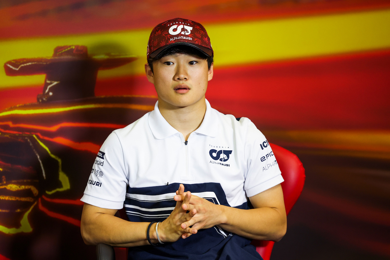GP SPAGNA, Yuki Tsunoda (JPN) AlphaTauri in the FIA Press Conference.
20.05.2022 Formula 1 World Championship, Rd 6, Spanish Grand Prix, Barcelona, Spain, Practice Day.
- www.xpbimages.com, EMail: requests@xpbimages.com © Copyright: XPB Images
