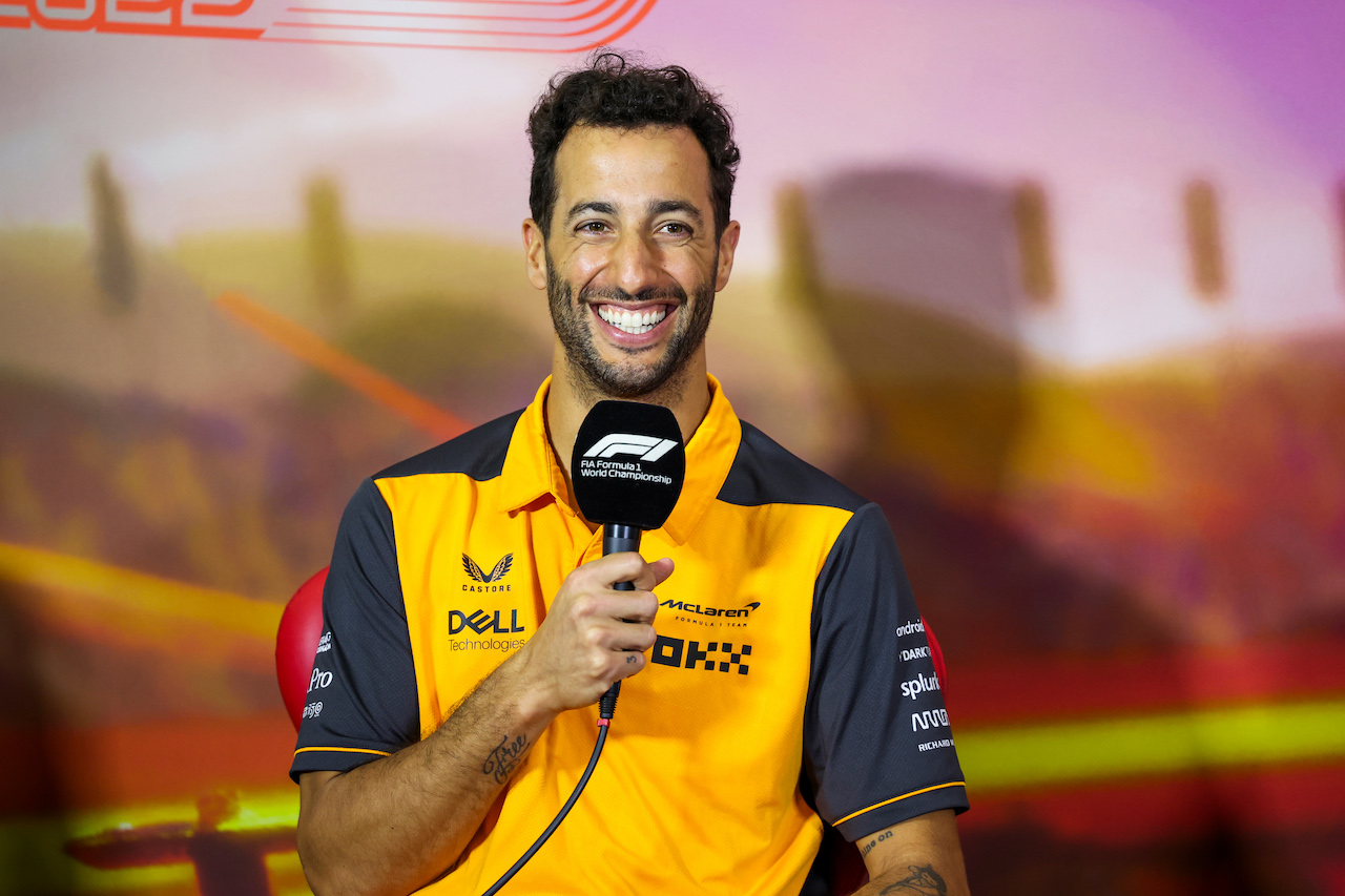 GP SPAGNA, Daniel Ricciardo (AUS) McLaren in the FIA Press Conference.
20.05.2022 Formula 1 World Championship, Rd 6, Spanish Grand Prix, Barcelona, Spain, Practice Day.
- www.xpbimages.com, EMail: requests@xpbimages.com © Copyright: XPB Images
