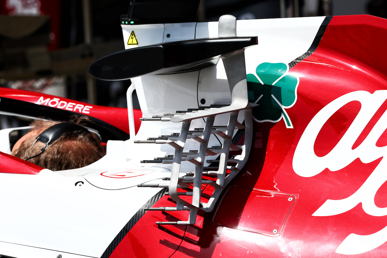 GP SPAGNA, Sensor equipment on the Alfa Romeo F1 Team C42.
20.05.2022 Formula 1 World Championship, Rd 6, Spanish Grand Prix, Barcelona, Spain, Practice Day.
- www.xpbimages.com, EMail: requests@xpbimages.com © Copyright: Batchelor / XPB Images