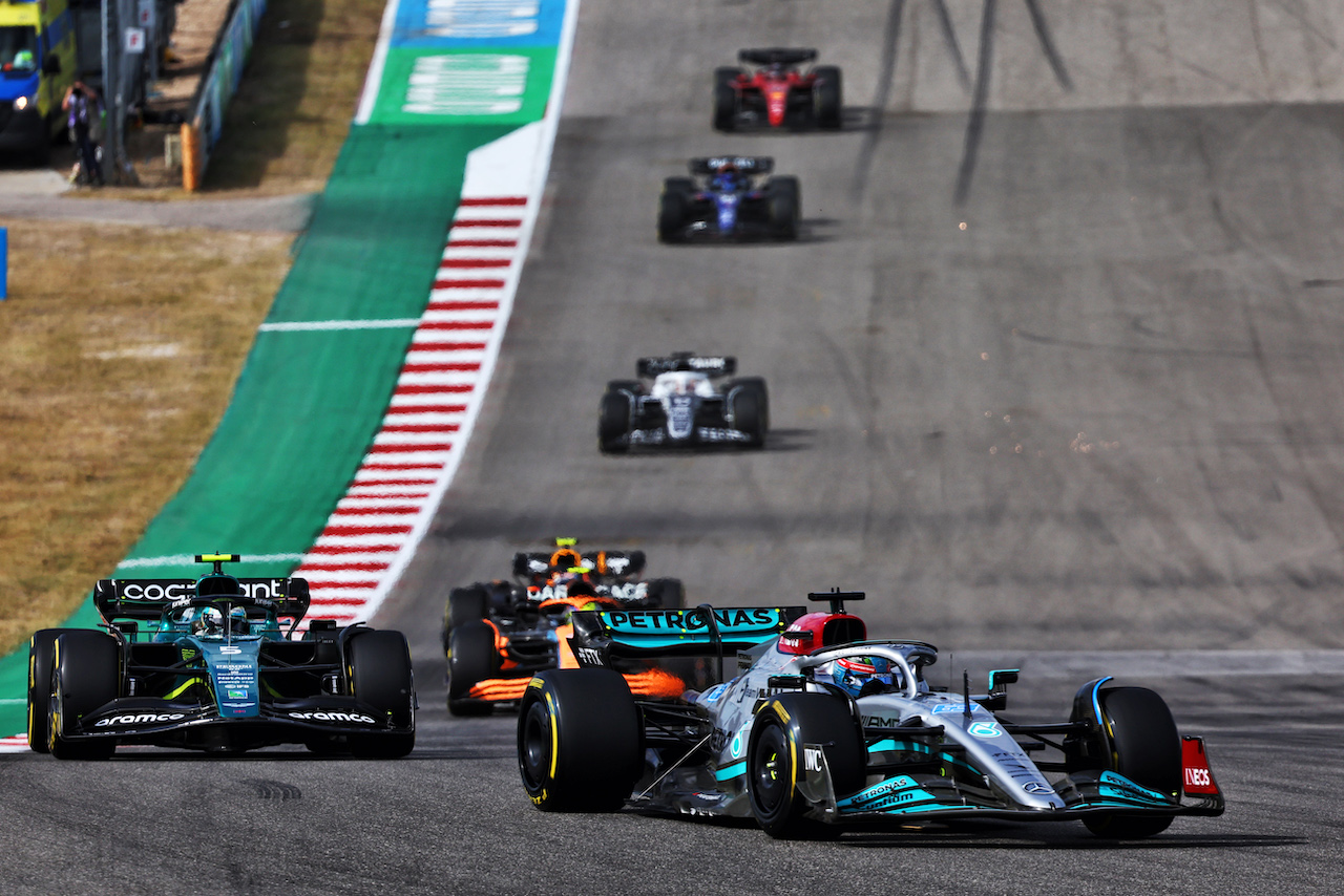 GP STATI UNITI, George Russell (GBR) Mercedes AMG F1 W13.
23.10.2022. Formula 1 World Championship, Rd 19, United States Grand Prix, Austin, Texas, USA, Gara Day.
- www.xpbimages.com, EMail: requests@xpbimages.com © Copyright: Batchelor / XPB Images