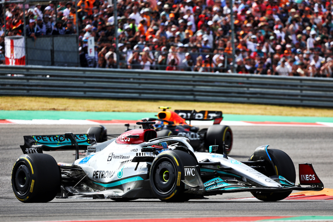 GP STATI UNITI, George Russell (GBR) Mercedes AMG F1 W13.
23.10.2022. Formula 1 World Championship, Rd 19, United States Grand Prix, Austin, Texas, USA, Gara Day.
- www.xpbimages.com, EMail: requests@xpbimages.com © Copyright: Batchelor / XPB Images