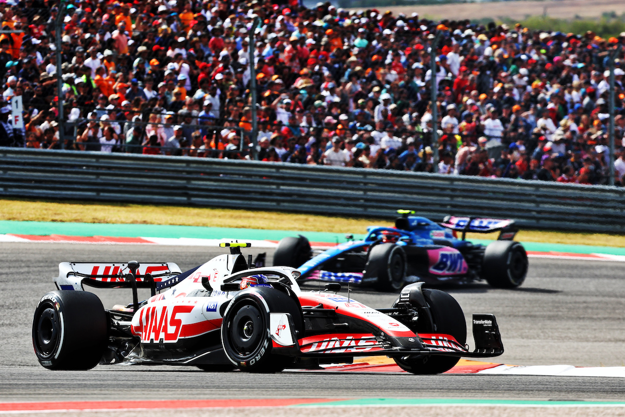 GP STATI UNITI, Mick Schumacher (GER) Haas VF-22.
23.10.2022. Formula 1 World Championship, Rd 19, United States Grand Prix, Austin, Texas, USA, Gara Day.
- www.xpbimages.com, EMail: requests@xpbimages.com © Copyright: Batchelor / XPB Images