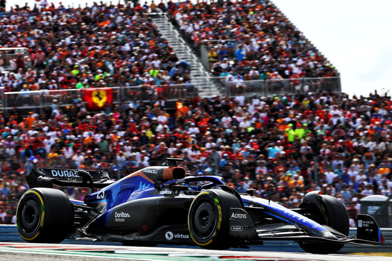 GP STATI UNITI, Alexander Albon (THA) Williams Racing FW44.
23.10.2022. Formula 1 World Championship, Rd 19, United States Grand Prix, Austin, Texas, USA, Gara Day.
- www.xpbimages.com, EMail: requests@xpbimages.com © Copyright: Batchelor / XPB Images
