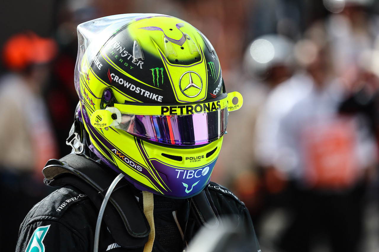 GP STATI UNITI, Lewis Hamilton (GBR), Mercedes AMG F1  
23.10.2022. Formula 1 World Championship, Rd 19, United States Grand Prix, Austin, Texas, USA, Gara Day.
- www.xpbimages.com, EMail: requests@xpbimages.com ¬© Copyright: Charniaux / XPB Images