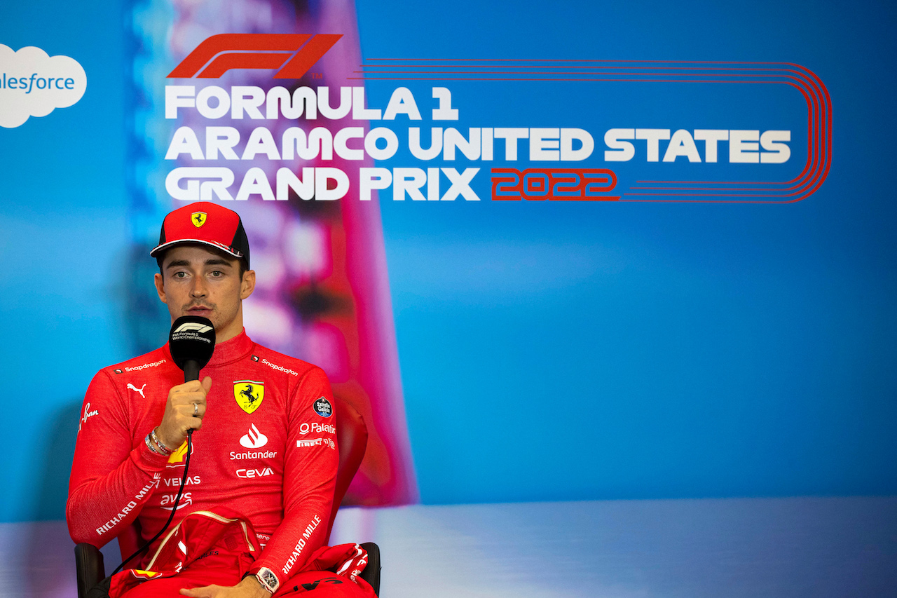 GP STATI UNITI, Charles Leclerc (MON) Ferrari in the post race FIA Press Conference.
23.10.2022. Formula 1 World Championship, Rd 19, United States Grand Prix, Austin, Texas, USA, Gara Day.
- www.xpbimages.com, EMail: requests@xpbimages.com © Copyright: XPB Images