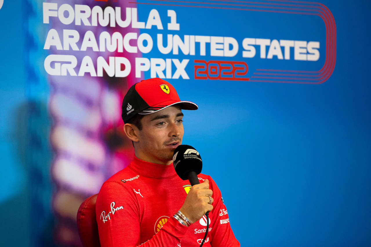 GP STATI UNITI, Charles Leclerc (MON) Ferrari in the post race FIA Press Conference.
23.10.2022. Formula 1 World Championship, Rd 19, United States Grand Prix, Austin, Texas, USA, Gara Day.
- www.xpbimages.com, EMail: requests@xpbimages.com © Copyright: XPB Images