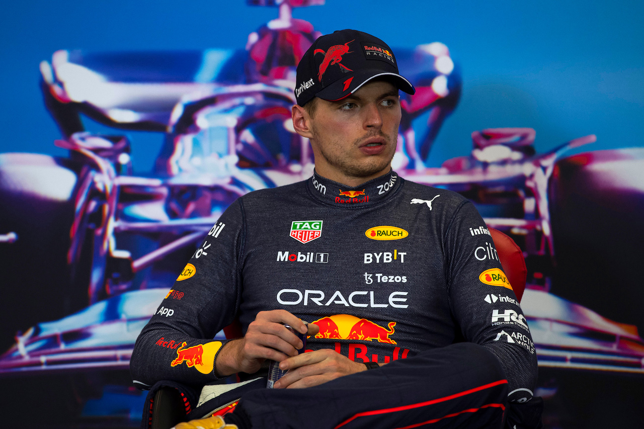 GP STATI UNITI, Max Verstappen (NLD) Red Bull Racing in the post race FIA Press Conference.
23.10.2022. Formula 1 World Championship, Rd 19, United States Grand Prix, Austin, Texas, USA, Gara Day.
- www.xpbimages.com, EMail: requests@xpbimages.com © Copyright: XPB Images