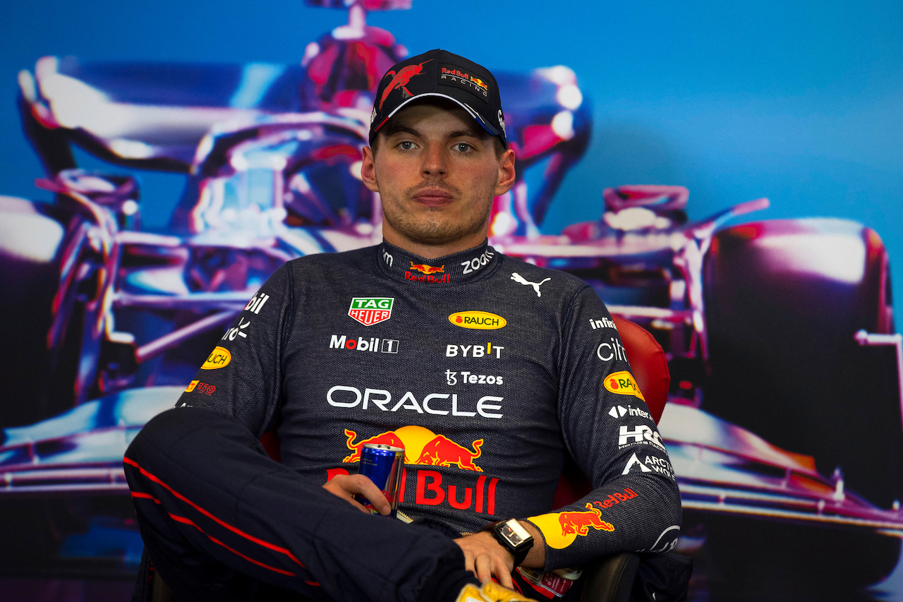 GP STATI UNITI, Max Verstappen (NLD) Red Bull Racing in the post race FIA Press Conference.
23.10.2022. Formula 1 World Championship, Rd 19, United States Grand Prix, Austin, Texas, USA, Gara Day.
- www.xpbimages.com, EMail: requests@xpbimages.com © Copyright: XPB Images