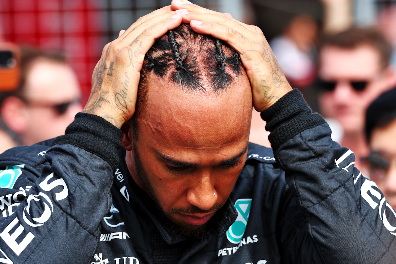 GP STATI UNITI, Lewis Hamilton (GBR) Mercedes AMG F1 on the grid.
23.10.2022. Formula 1 World Championship, Rd 19, United States Grand Prix, Austin, Texas, USA, Gara Day.
 - www.xpbimages.com, EMail: requests@xpbimages.com © Copyright: Coates / XPB Images