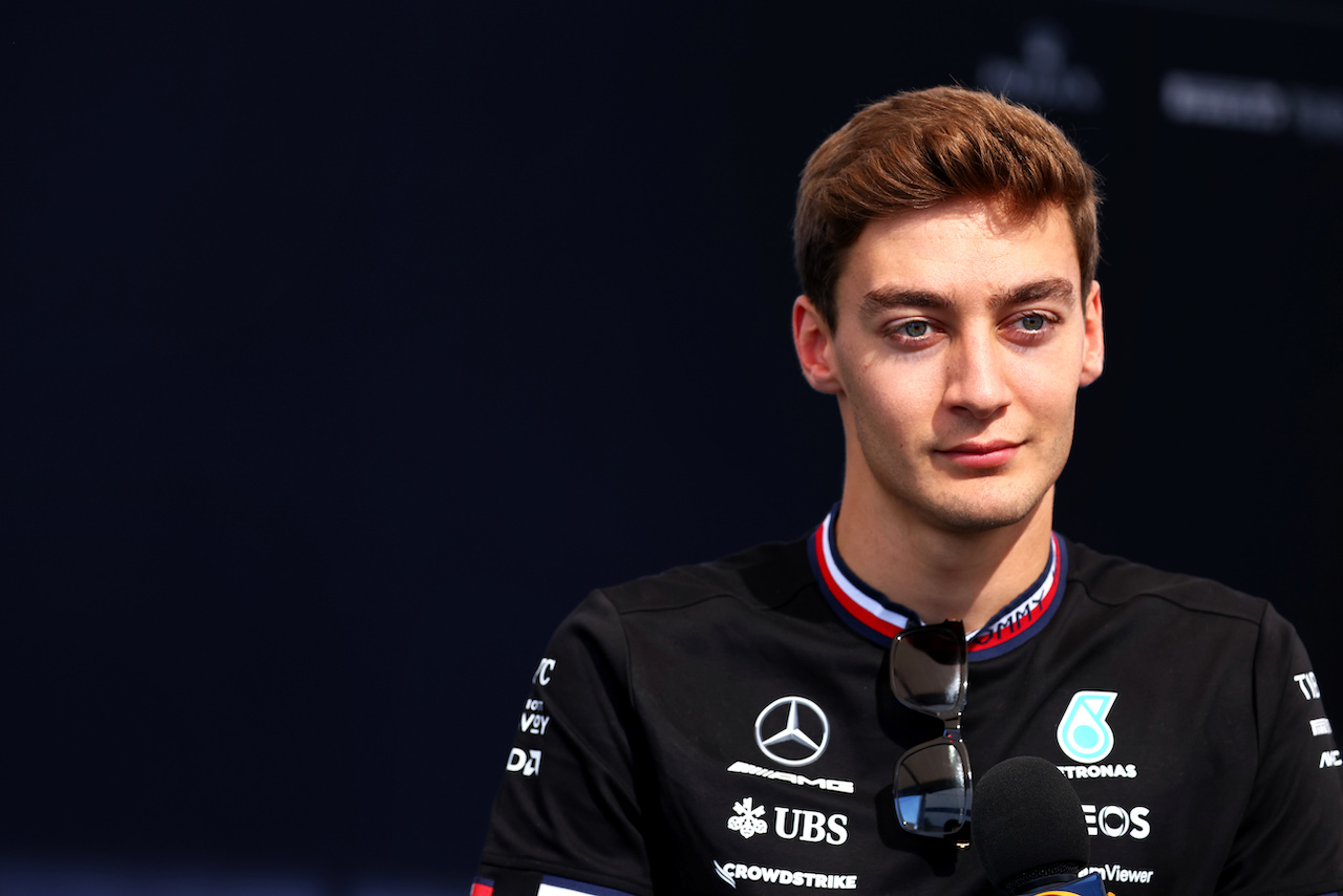 GP STATI UNITI, George Russell (GBR) Mercedes AMG F1.
20.10.2022. Formula 1 World Championship, Rd 19, United States Grand Prix, Austin, Texas, USA, Preparation Day.
- www.xpbimages.com, EMail: requests@xpbimages.com © Copyright: Batchelor / XPB Images