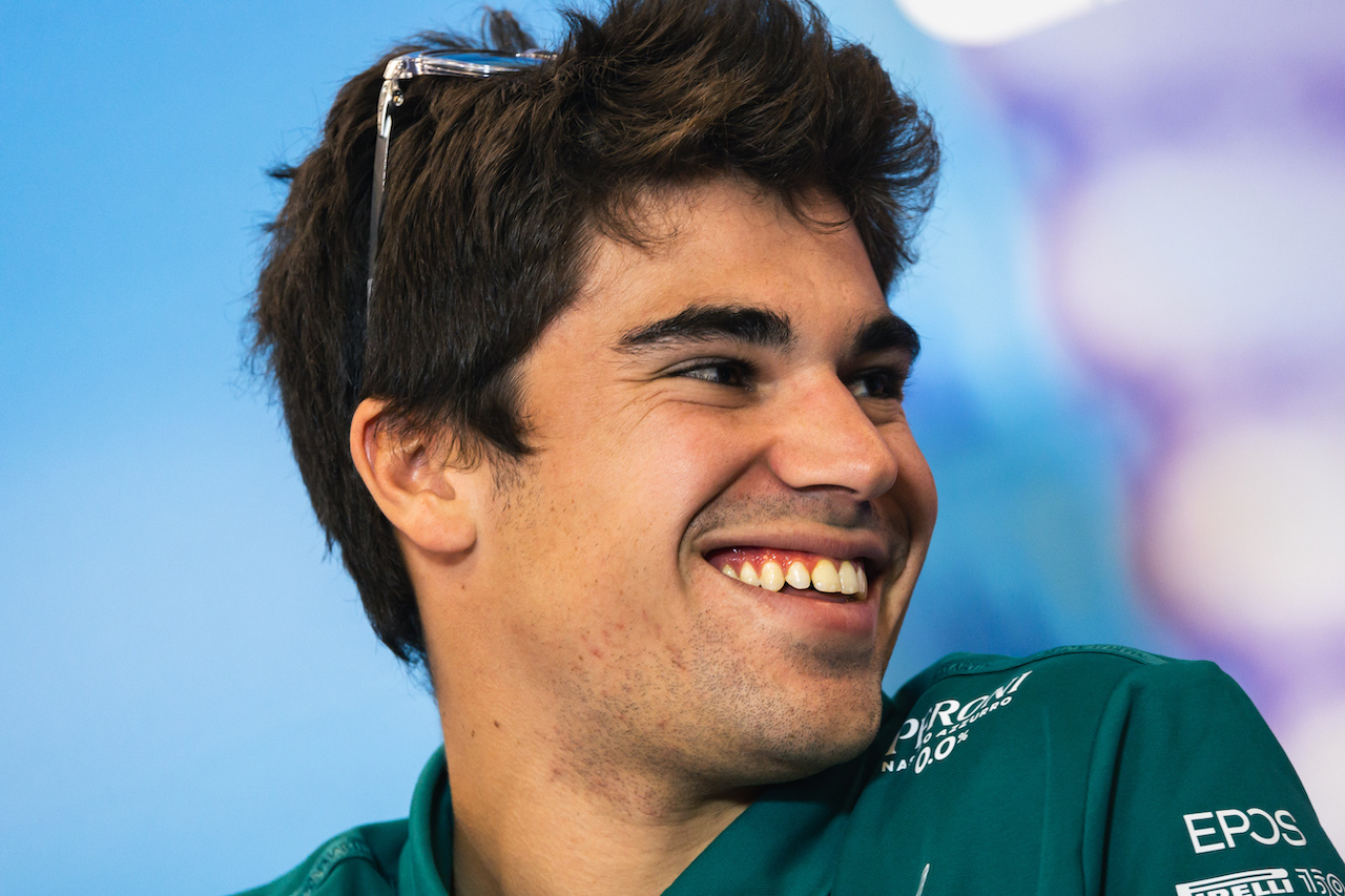GP STATI UNITI, Lance Stroll (CDN) Aston Martin F1 Team in the FIA Press Conference.
20.10.2022. Formula 1 World Championship, Rd 19, United States Grand Prix, Austin, Texas, USA, Preparation Day.
- www.xpbimages.com, EMail: requests@xpbimages.com © Copyright: Bearne / XPB Images