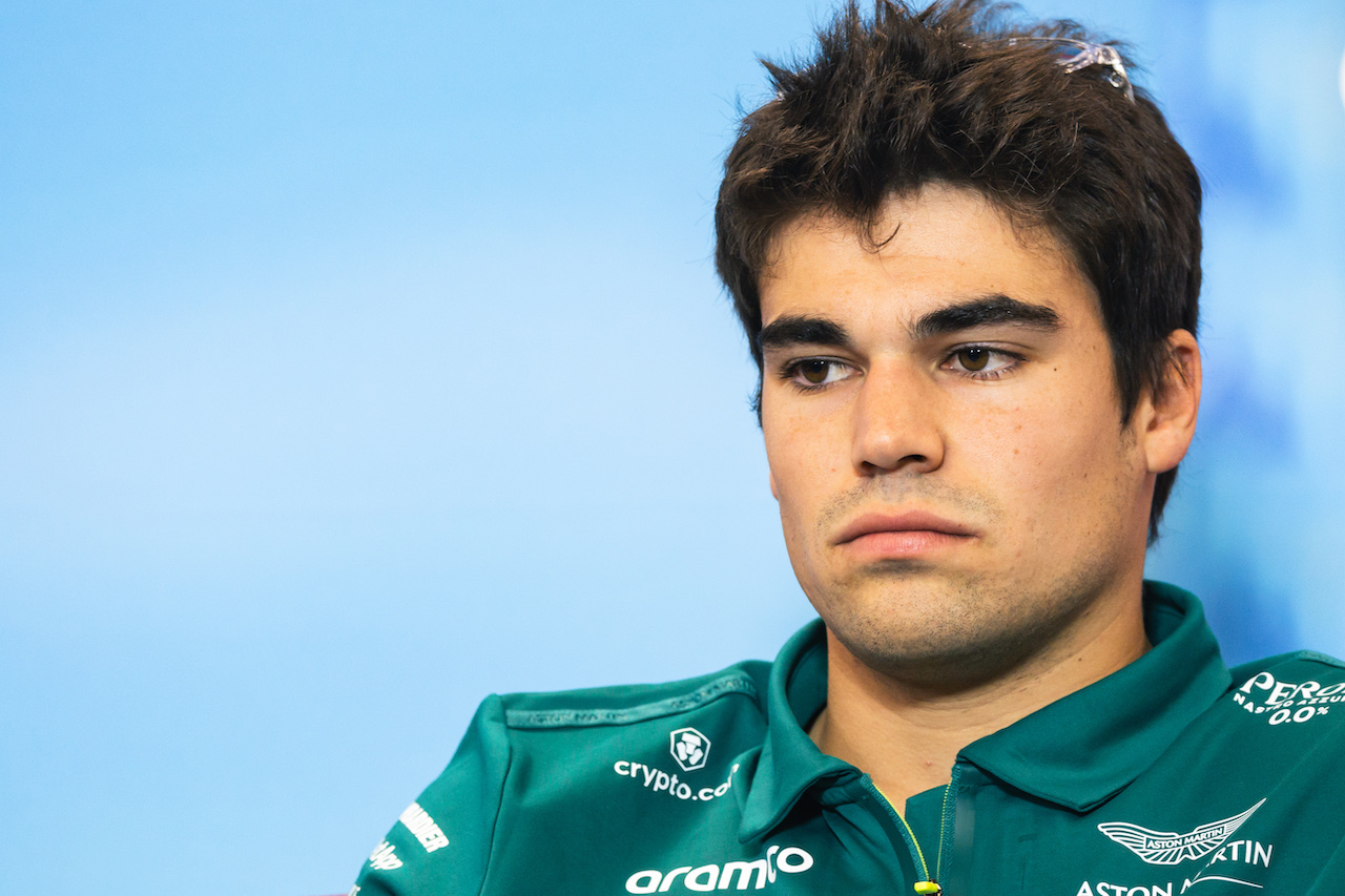 GP STATI UNITI, Lance Stroll (CDN) Aston Martin F1 Team in the FIA Press Conference.
20.10.2022. Formula 1 World Championship, Rd 19, United States Grand Prix, Austin, Texas, USA, Preparation Day.
- www.xpbimages.com, EMail: requests@xpbimages.com © Copyright: Bearne / XPB Images