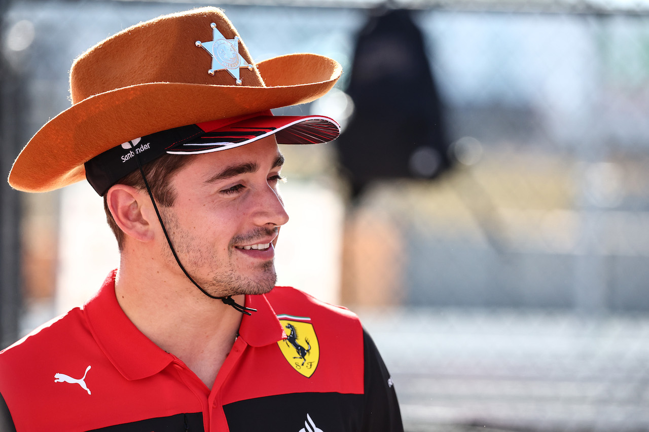 GP STATI UNITI, Charles Leclerc (FRA), Ferrari 
20.10.2022. Formula 1 World Championship, Rd 19, United States Grand Prix, Austin, Texas, USA, Preparation Day.
- www.xpbimages.com, EMail: requests@xpbimages.com © Copyright: Charniaux / XPB Images
