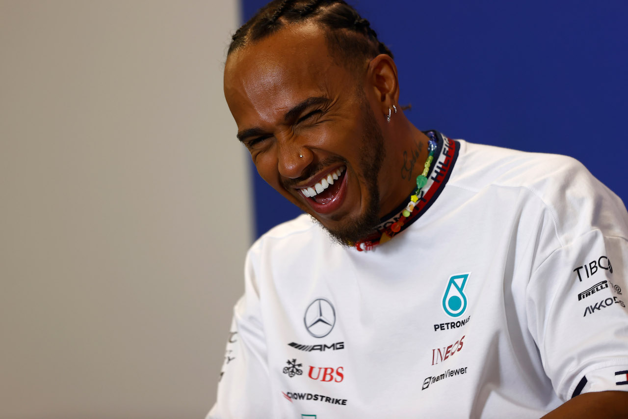 GP STATI UNITI, Lewis Hamilton (GBR) Mercedes AMG F1 in the FIA Press Conference.
20.10.2022. Formula 1 World Championship, Rd 19, United States Grand Prix, Austin, Texas, USA, Preparation Day.
- www.xpbimages.com, EMail: requests@xpbimages.com © Copyright: XPB Images